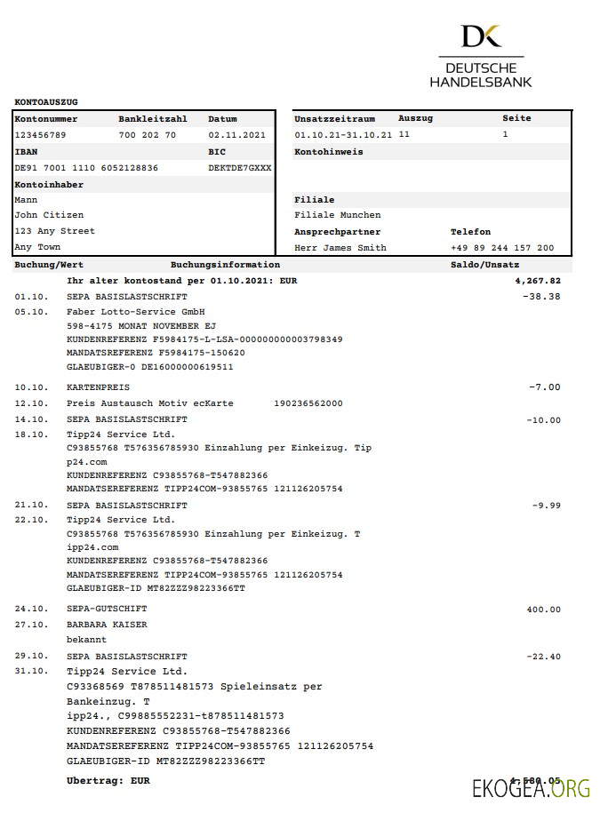 Allemagne Deutsche Handelbank
